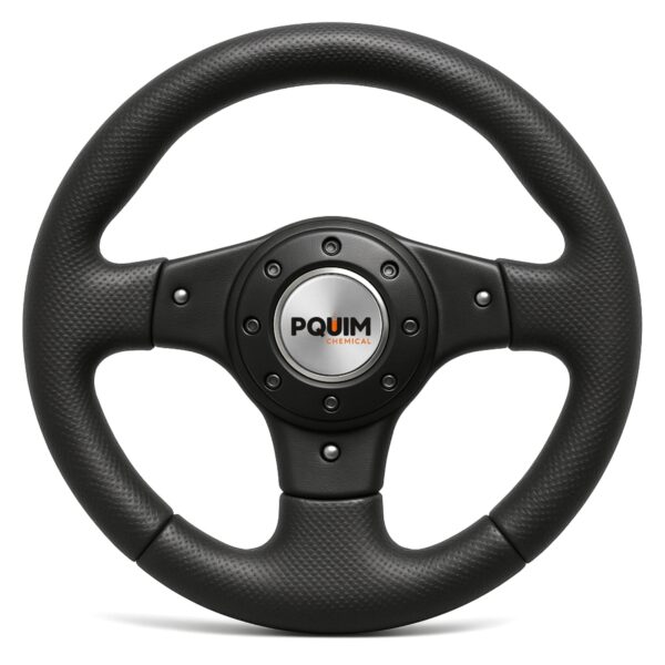 Volante Náutico Universal 35cm Preto com Alumínio – Para Lanchas e Barcos de Pequeno e Médio Porte