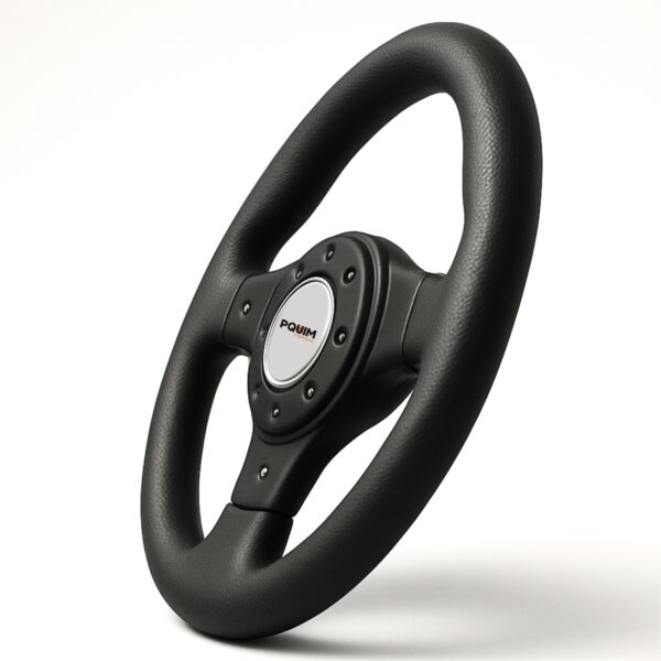 Volante Náutico Universal 35cm Preto com Alumínio – Para Lanchas e Barcos de Pequeno e Médio Porte - Imagem 2